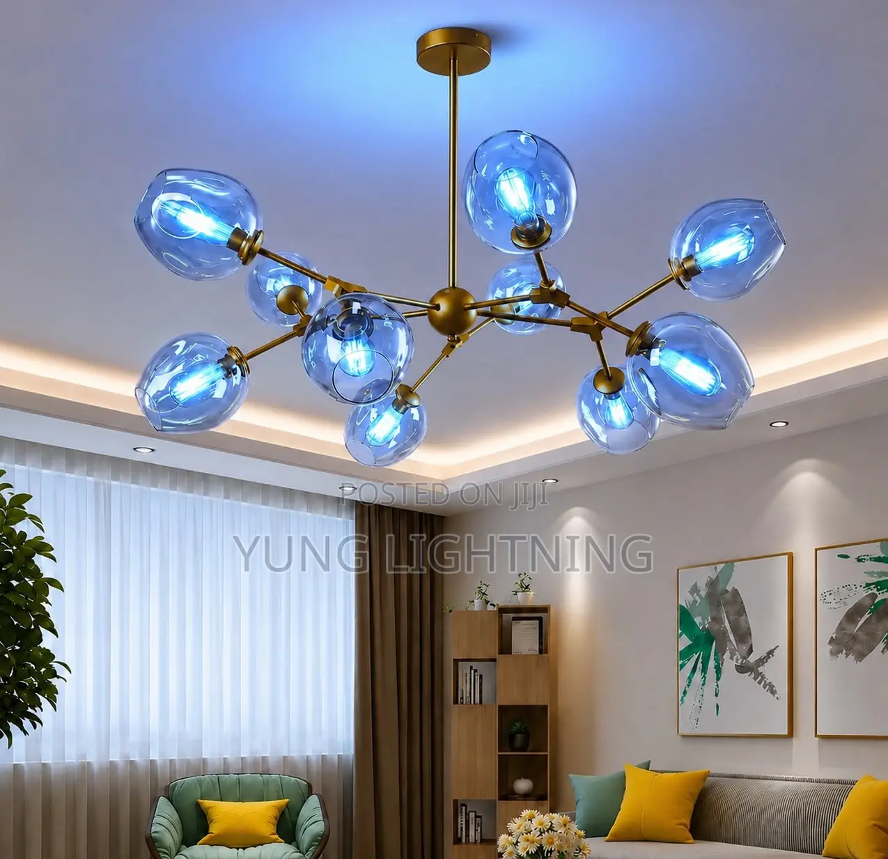 Luxury Gold Globe Chandelier
