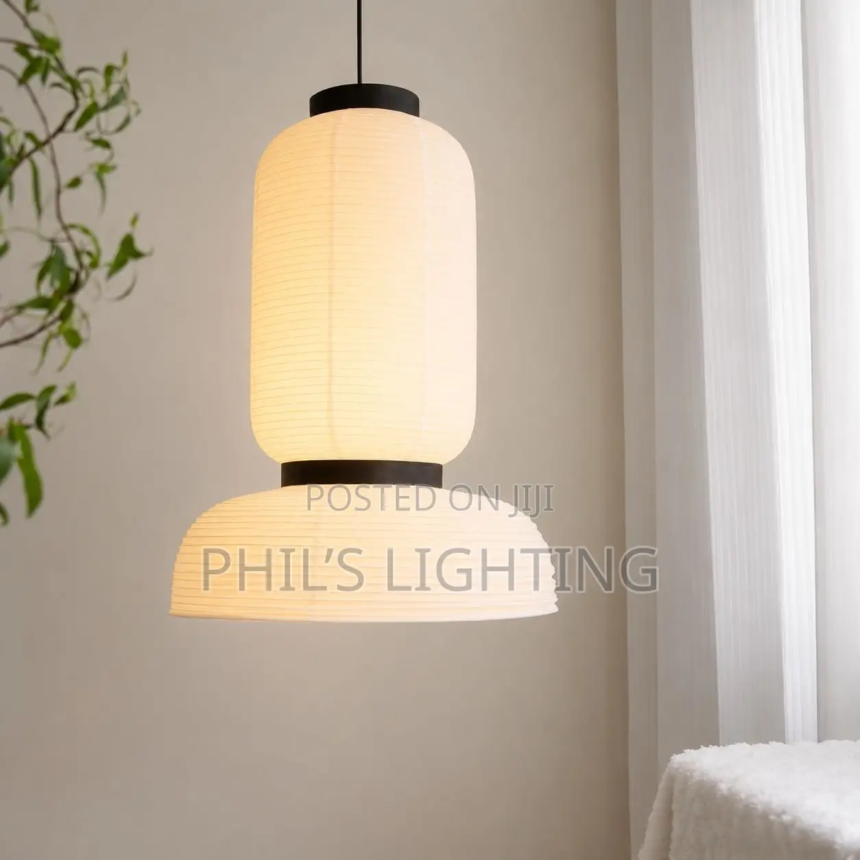 Wabi Sabi Pendant Lamps Rice Paper Chandelier