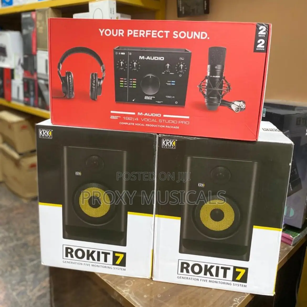 KRK Rokit 7 G4 & M-Audio Air 192|4 Vocal Studio Set