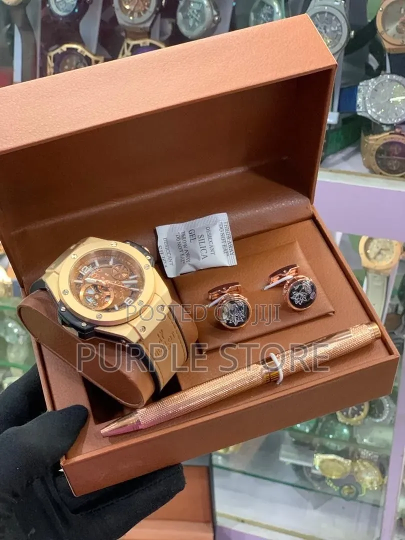 Hublot Men's Watch, Cufflinks and Pen Set for Gentlemen