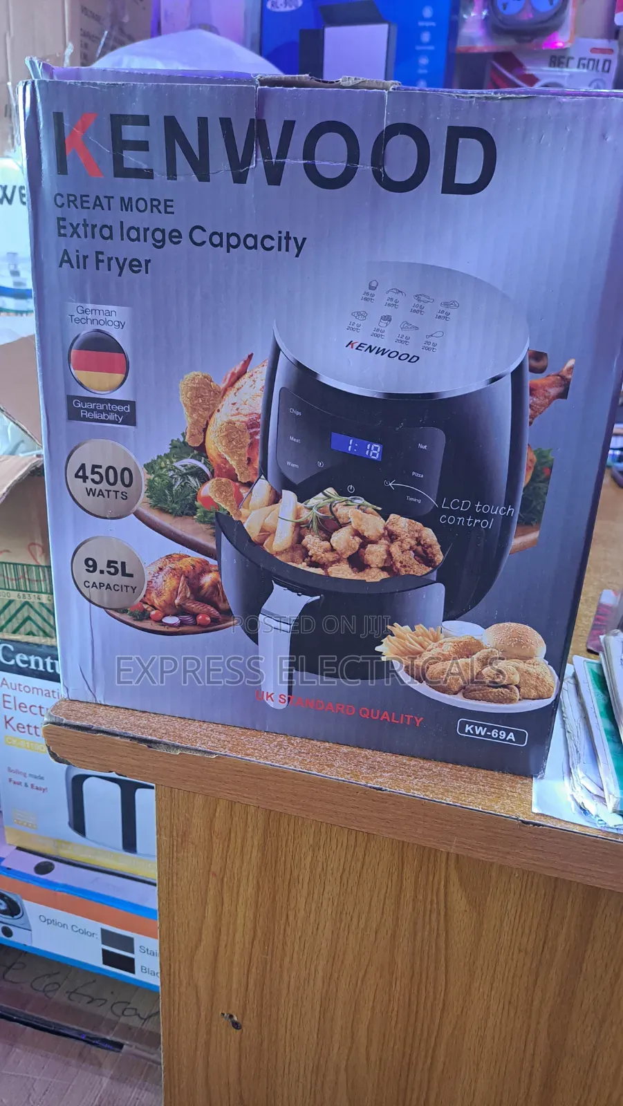 Brand New Kenwood 9.5L Extra Large Air Fryer - 4500W Digital Touch