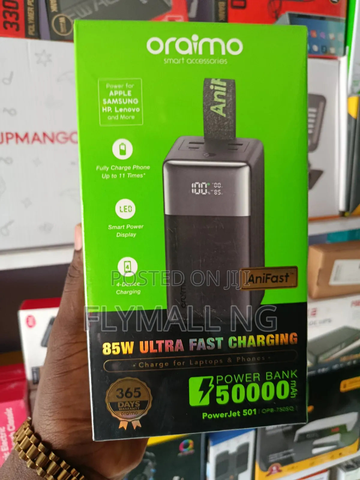 Oraimo PowerJet 501 50,000mAh 85W Fast Charging Laptop Power Bank