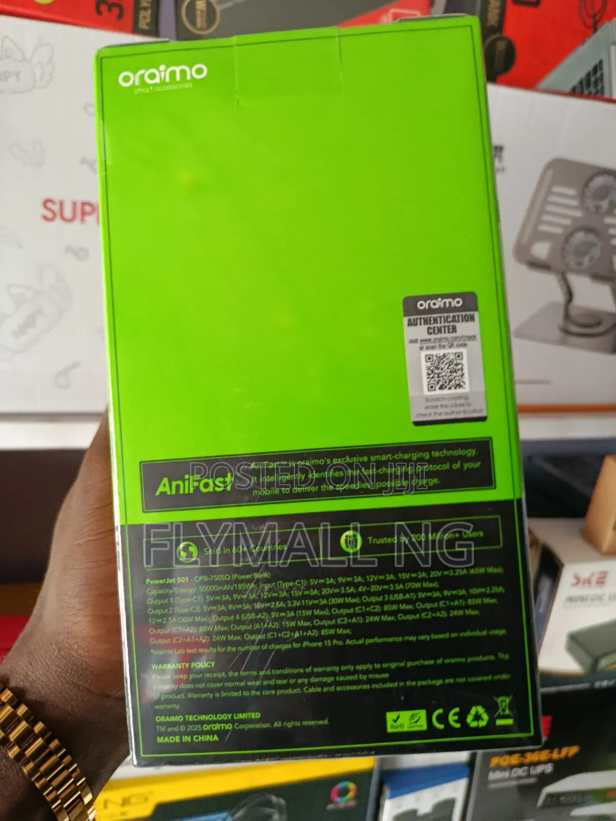 Oraimo PowerJet 501 50,000mAh 85W Fast Charging Laptop Power Bank
