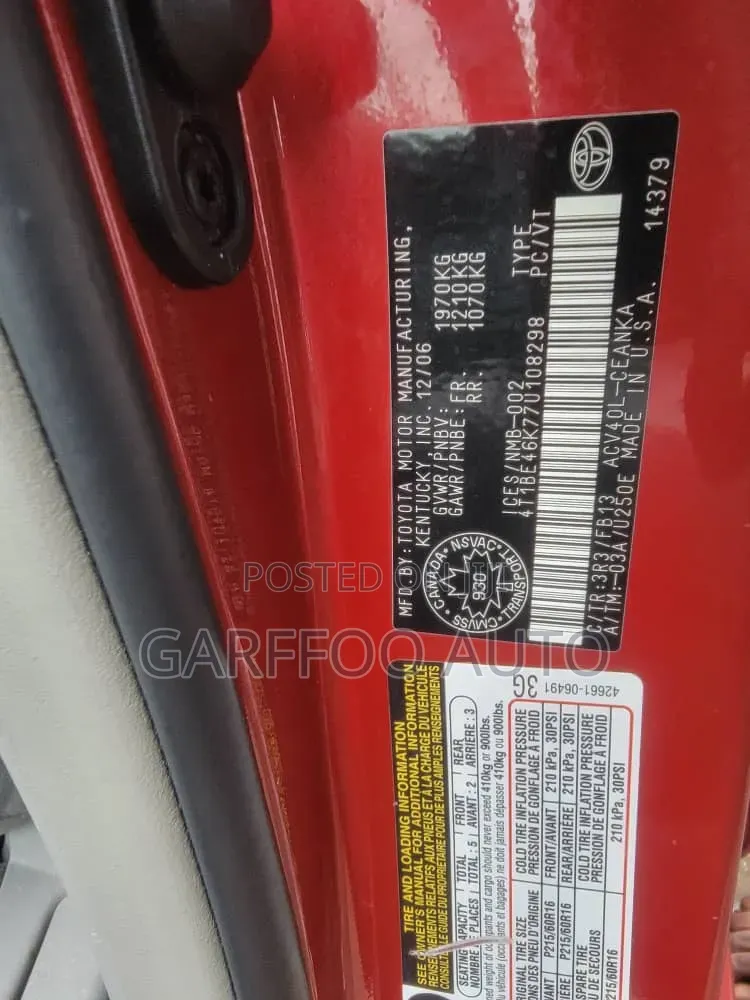 Toyota Camry 2008 Red
