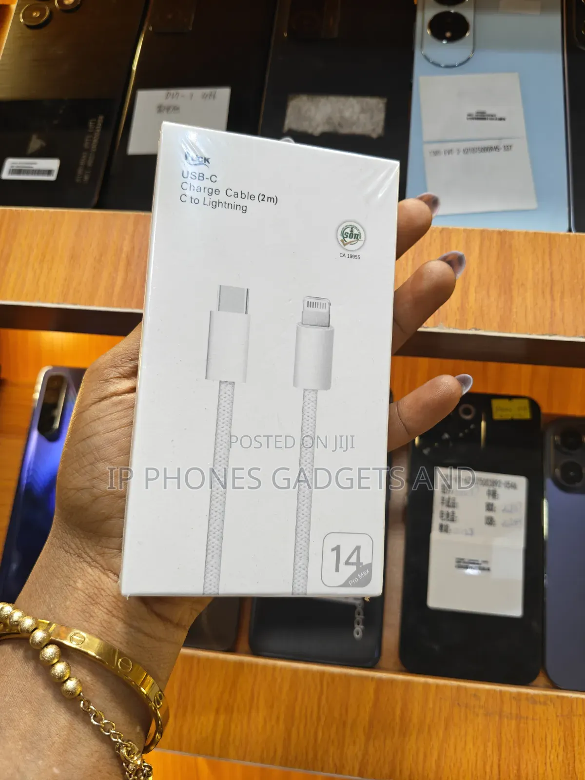 FLCK USB-C to Lightning Cable 2M Braided iPhone Fast Charge - New