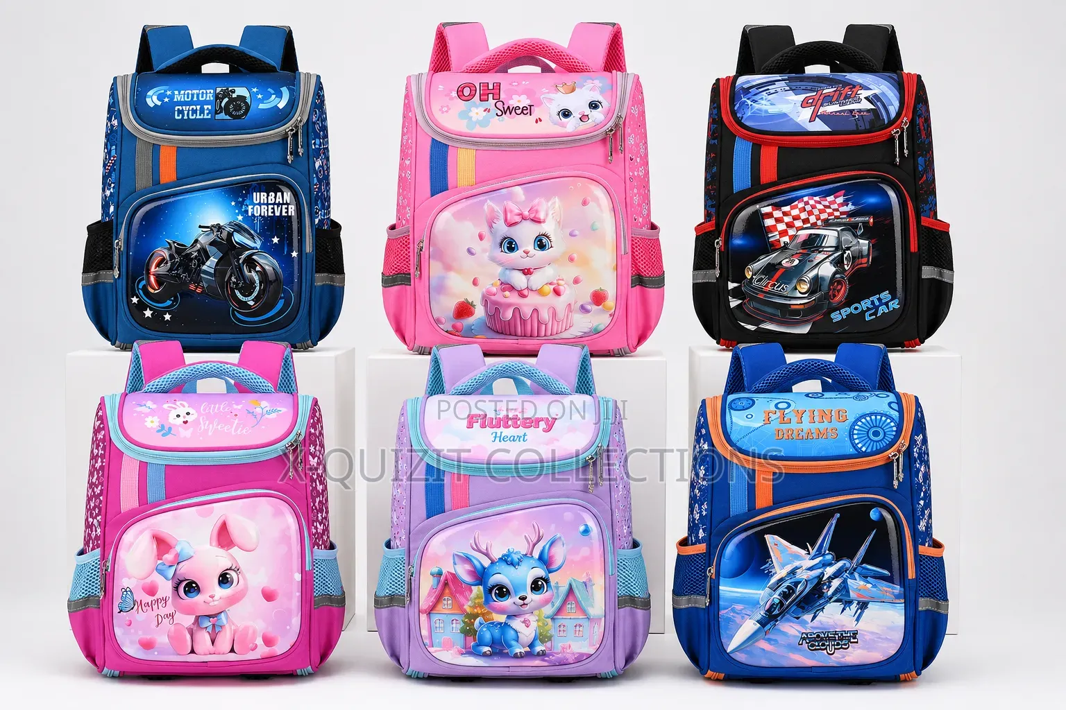12-Inch Character School Bag for Kindergarten