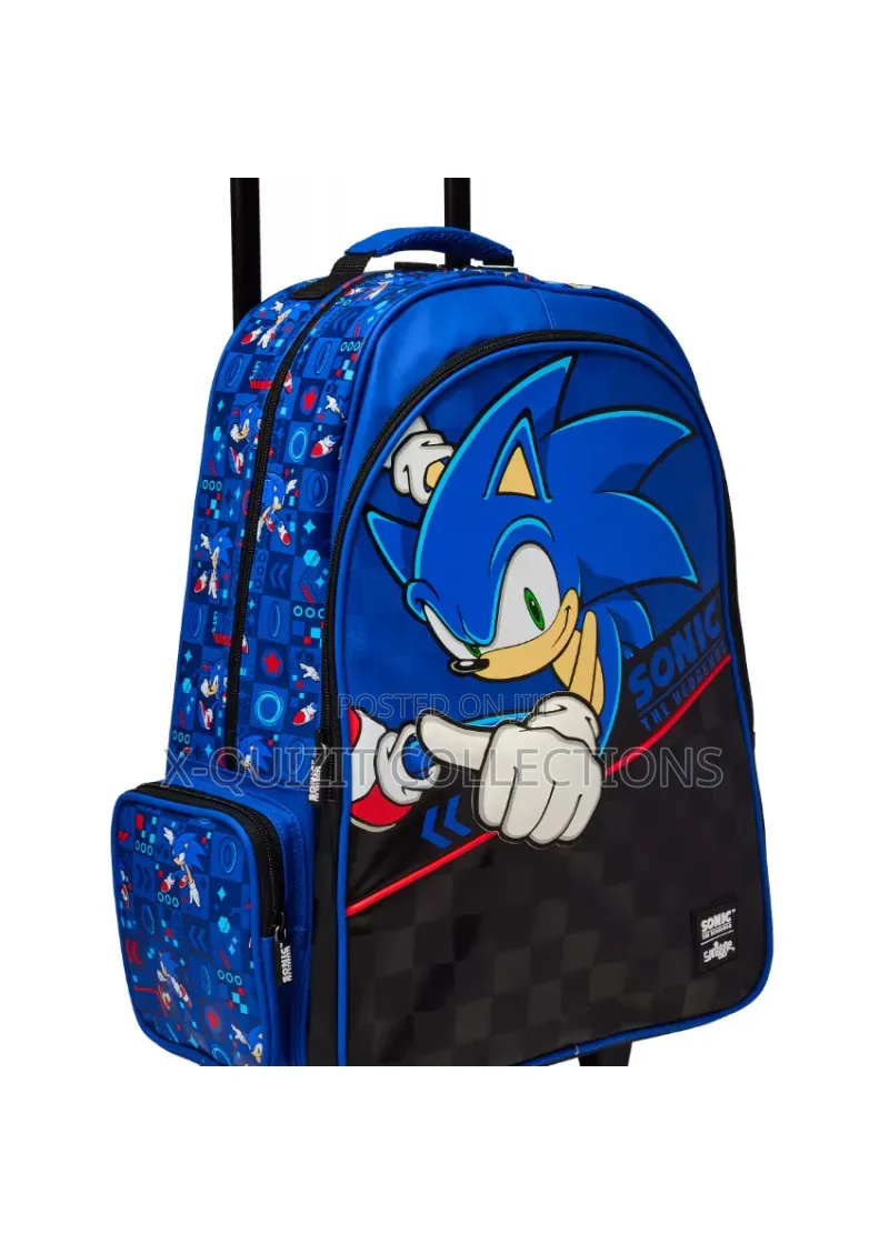 Smiggle Sonic 18-Inch Trolley Bag & Lunch Bag Set