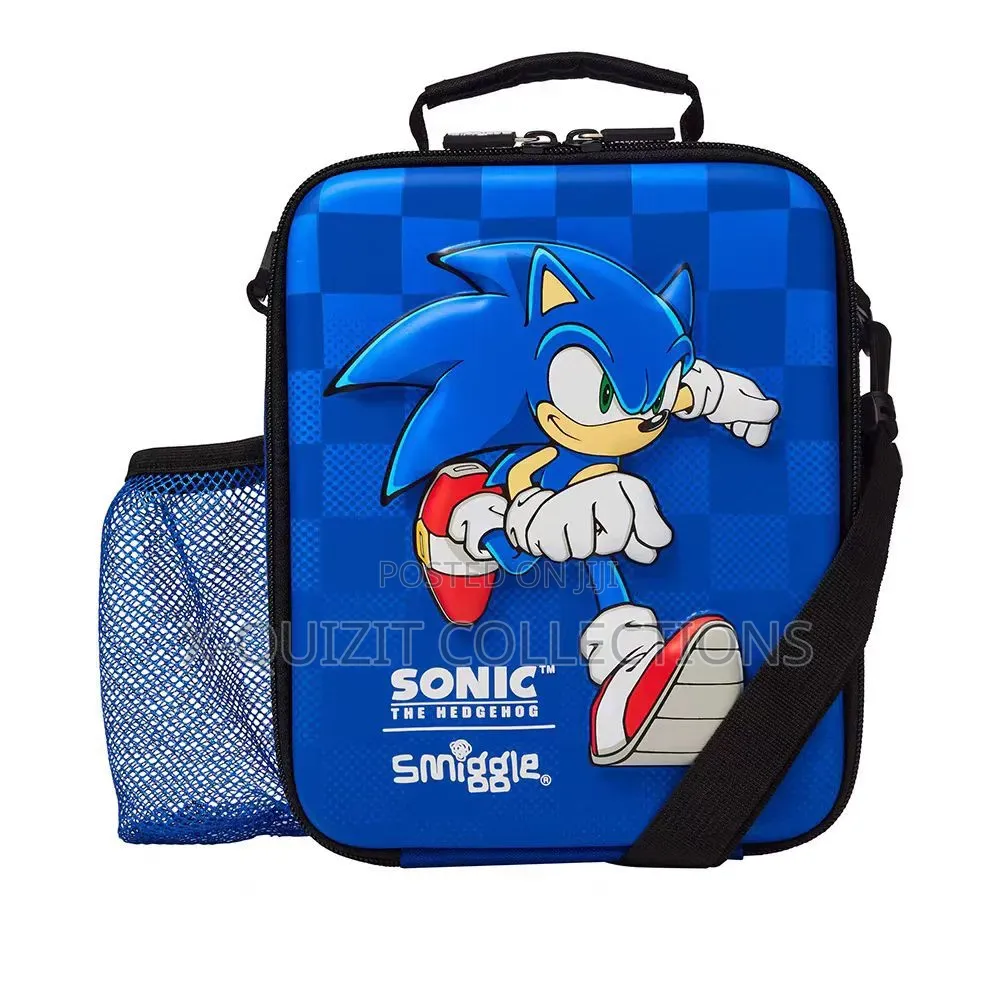 Smiggle Sonic 18-Inch Trolley Bag & Lunch Bag Set