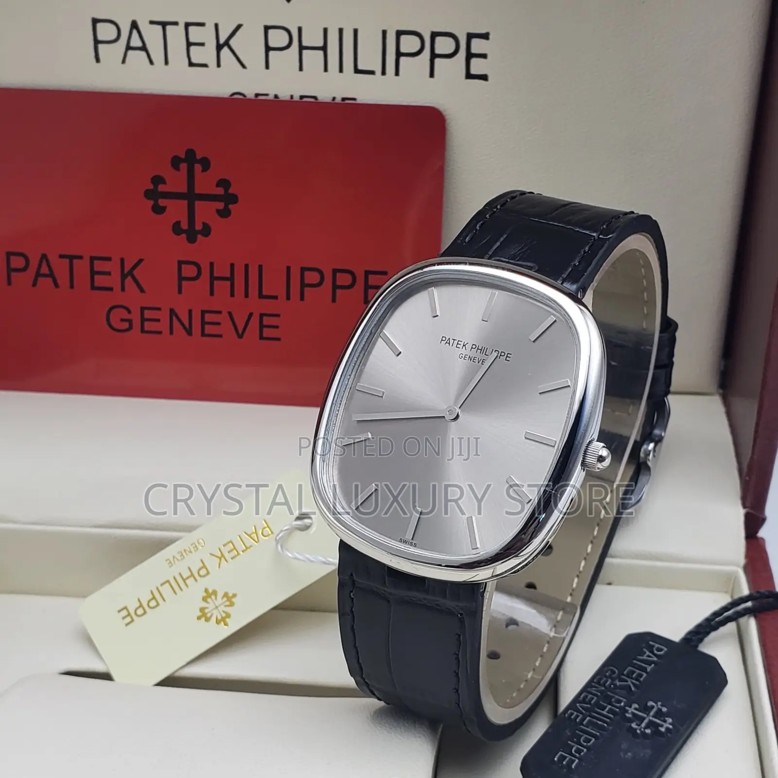Patek Philippe Quality Luxury Men Genuine Leather Wristwatch