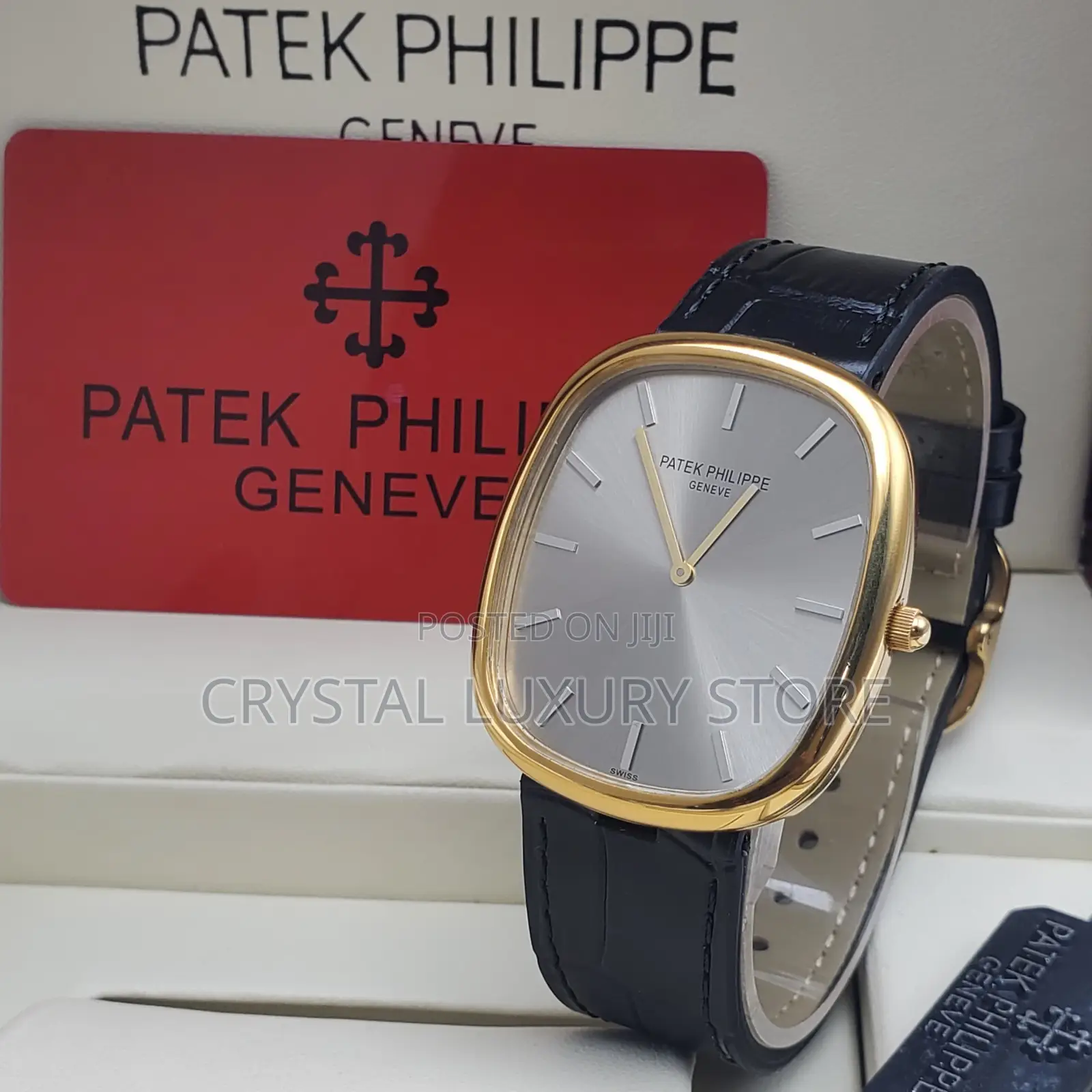 Patek Philippe Quality Luxury Men Genuine Leather Wristwatch