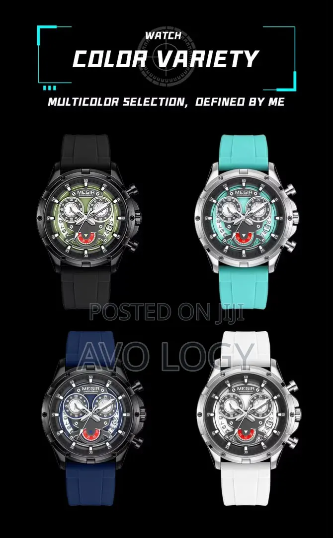 MEGIR Rubber Strap
Wristwatch