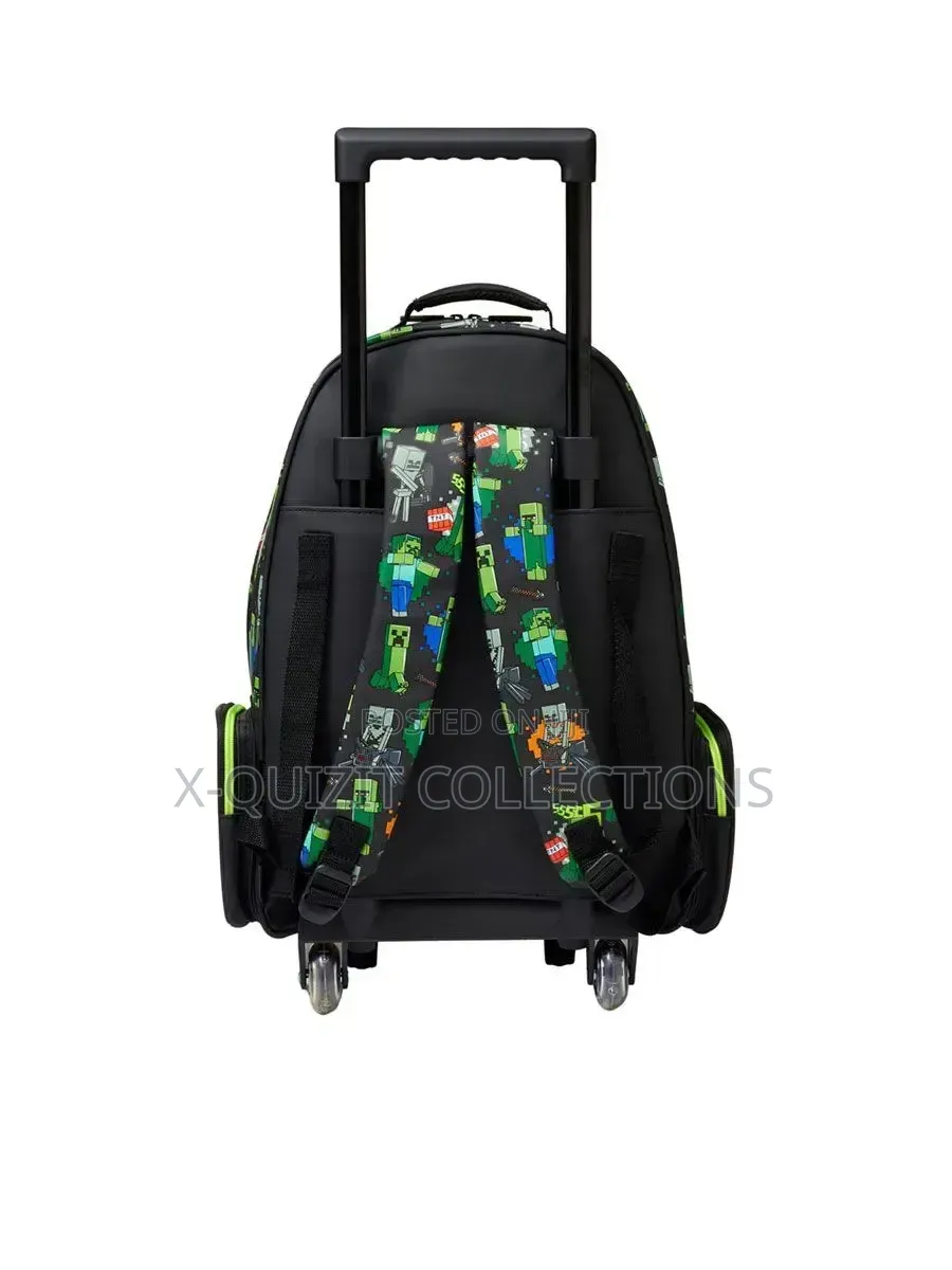 Smiggle 18-Inch Trolley Bag & Lunch Bag Set – Minecraft