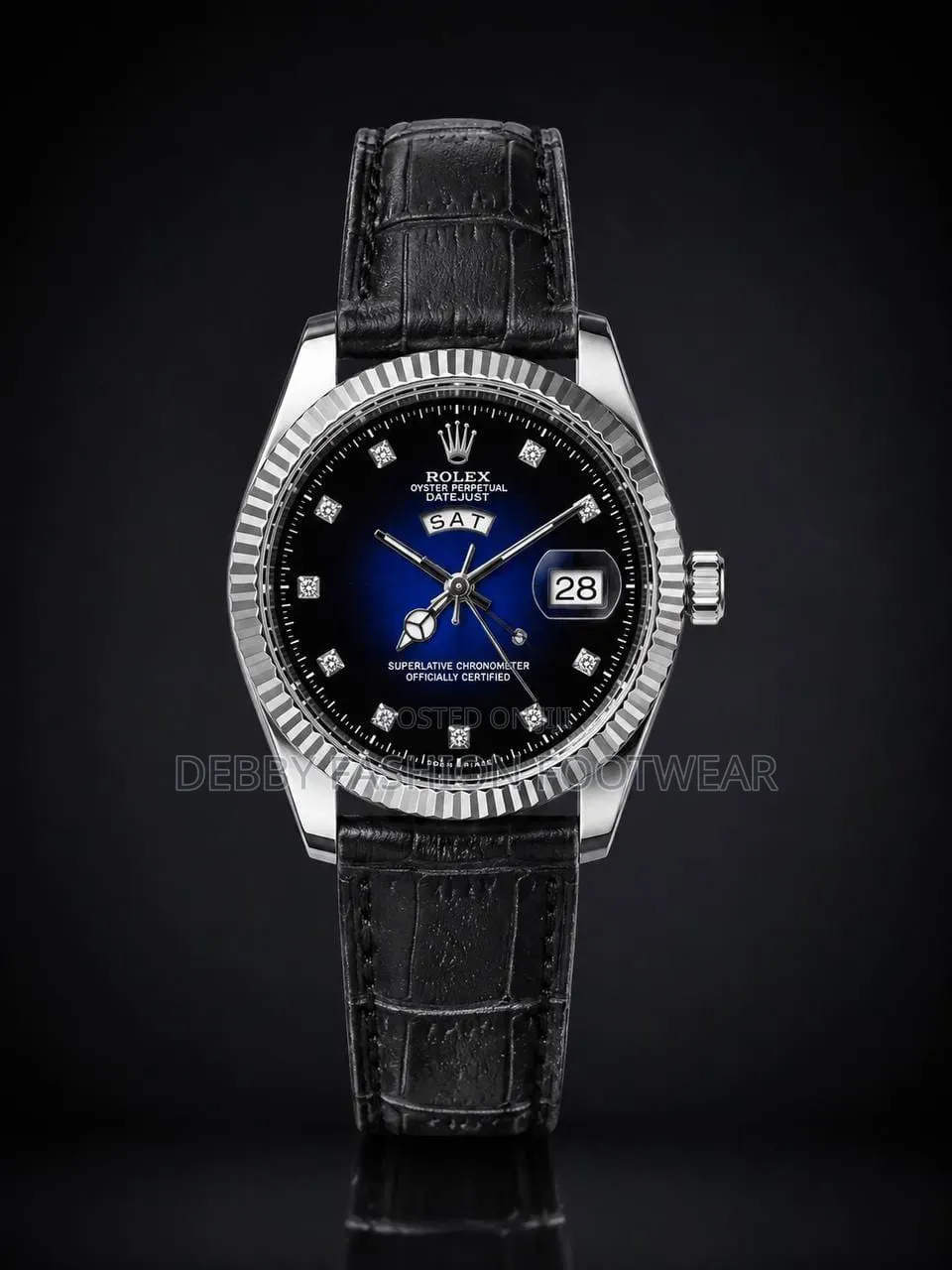Elegant and Timeless Rolex Leather Watch