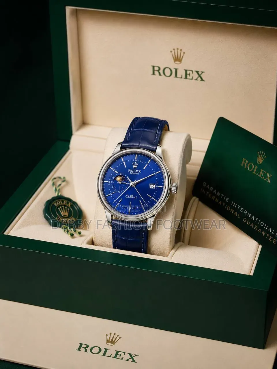 Elegant and Timeless Rolex Leather Watch