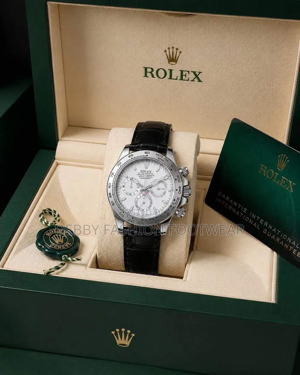 Elegant and Timeless Rolex Leather Watch