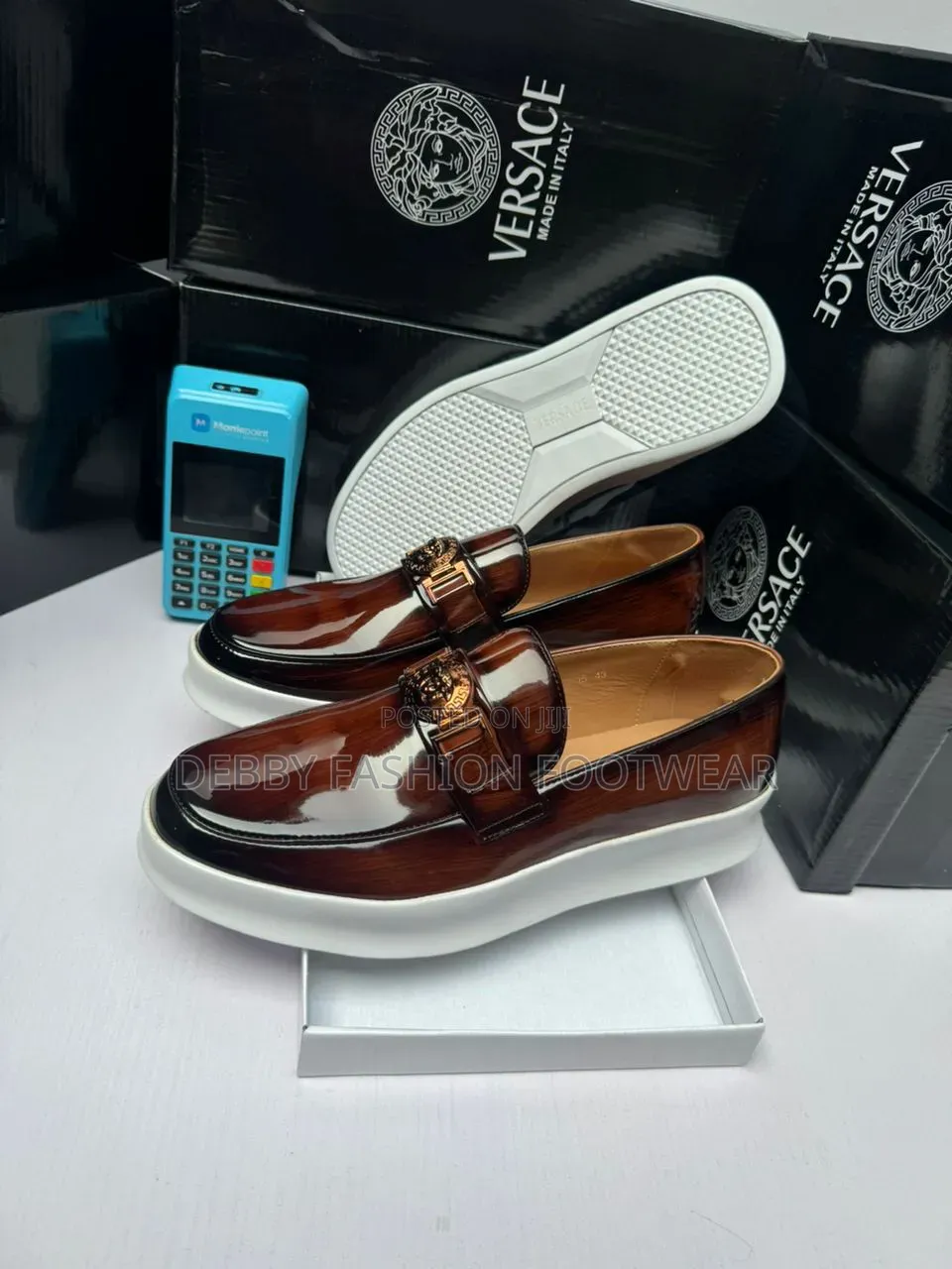 Premium Versace Men’s Shoes Available in Sizes 40–46.