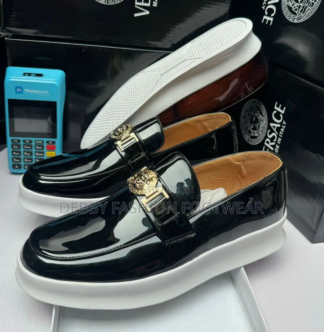 Premium Versace Men’s Shoes Available in Sizes 40–46.