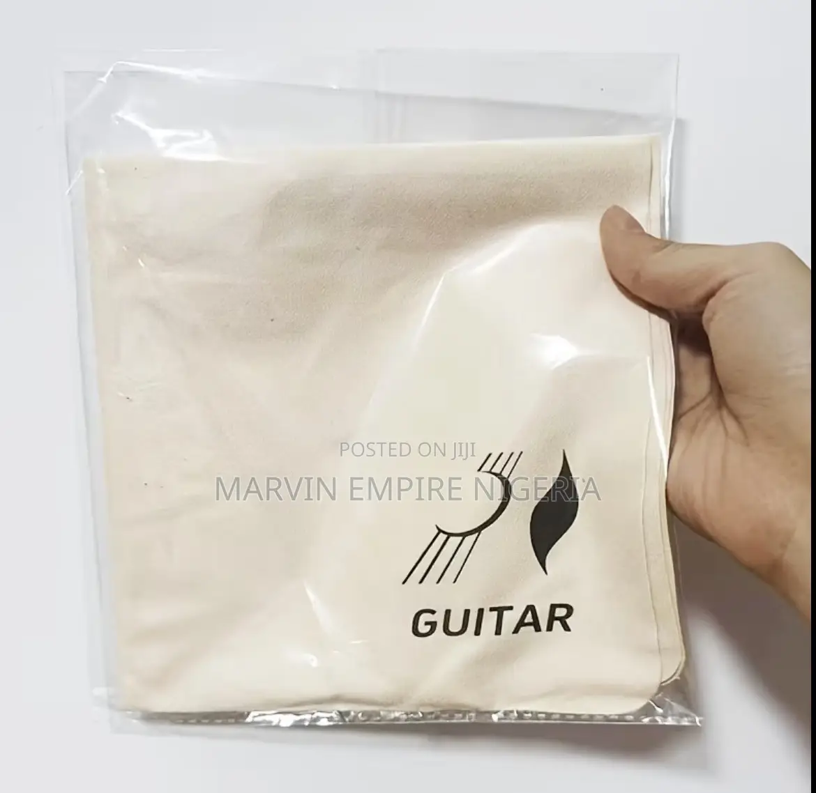 Guitar Imprint Suede Microfiber Wipe Cloth for Instrument Cleaning