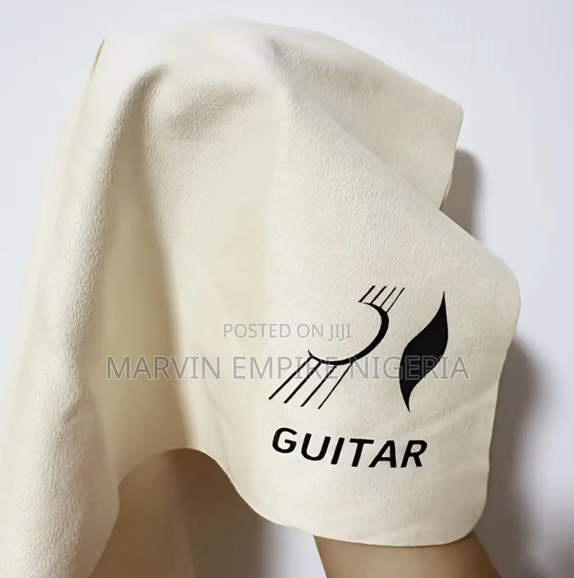 Guitar Imprint Suede Microfiber Wipe Cloth for Instrument Cleaning