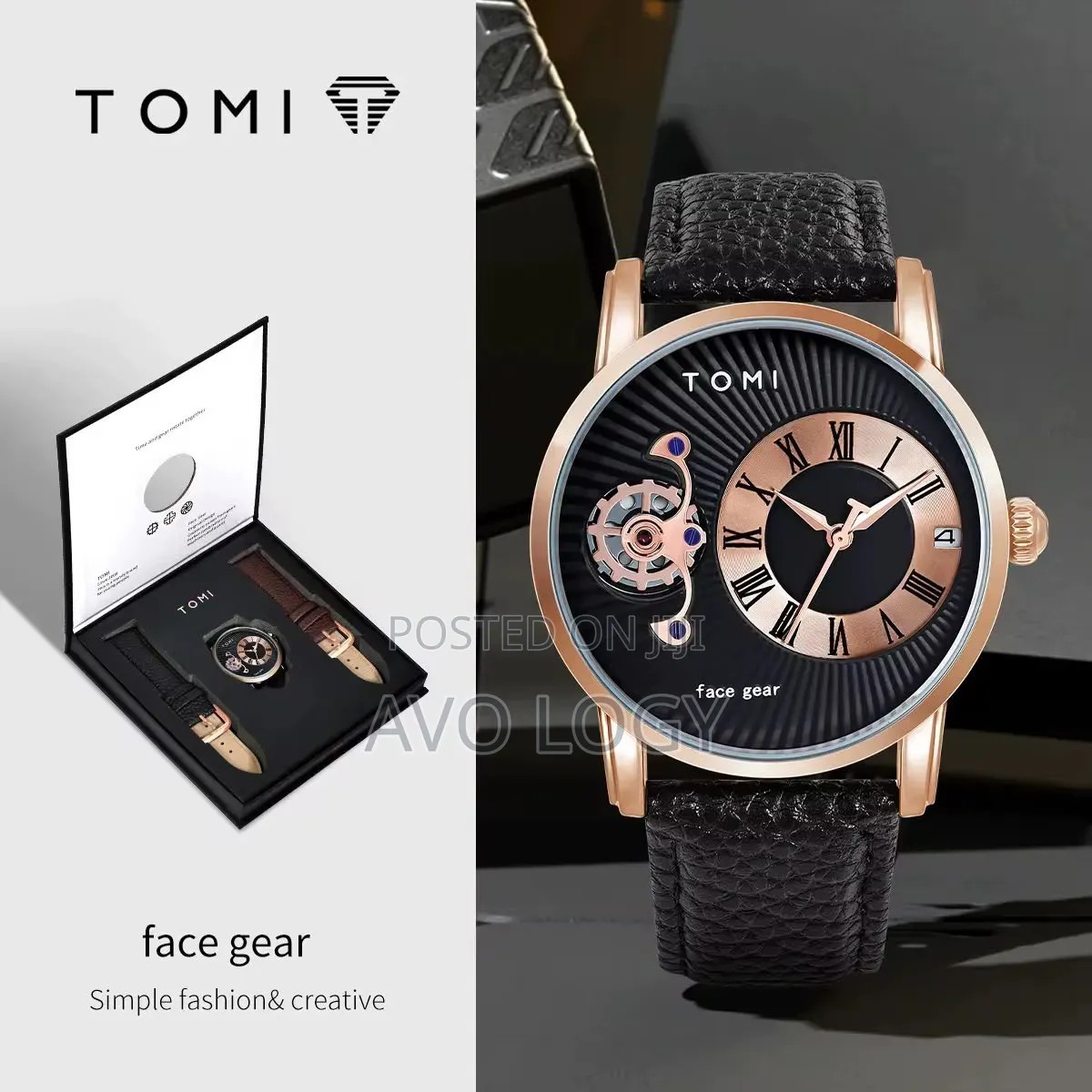 Tomi Leather Wristwatch
