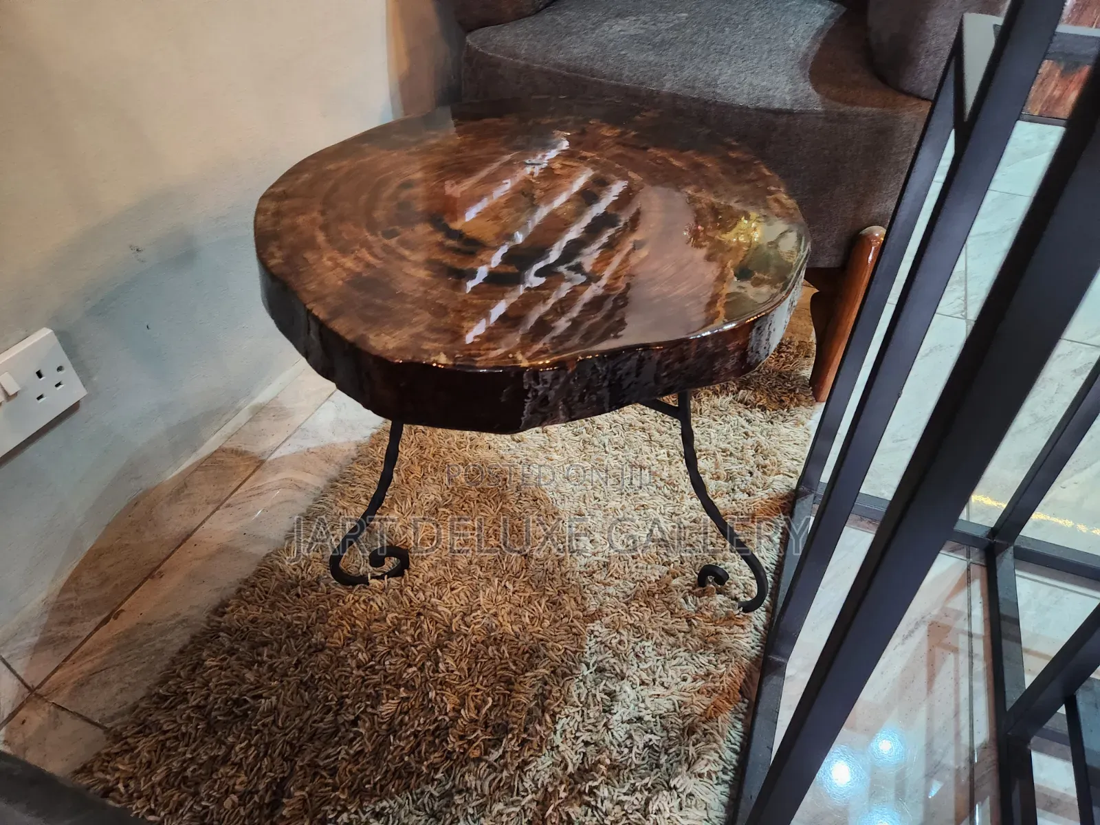 Wooden Epoxy Coated Coffee Table