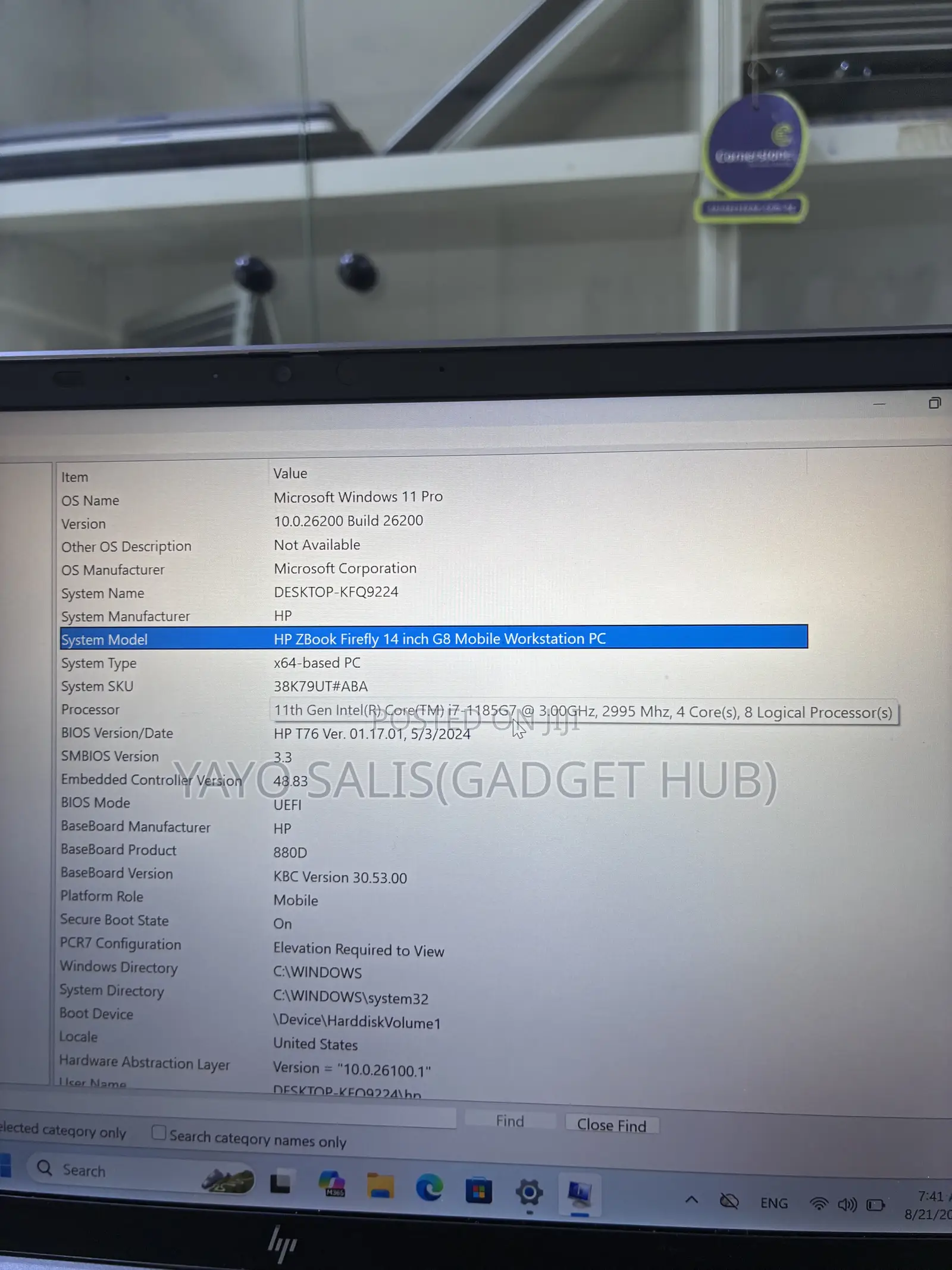 Laptop HP ZBook Firefly G8 16GB Intel Core i7 SSD 256GB
