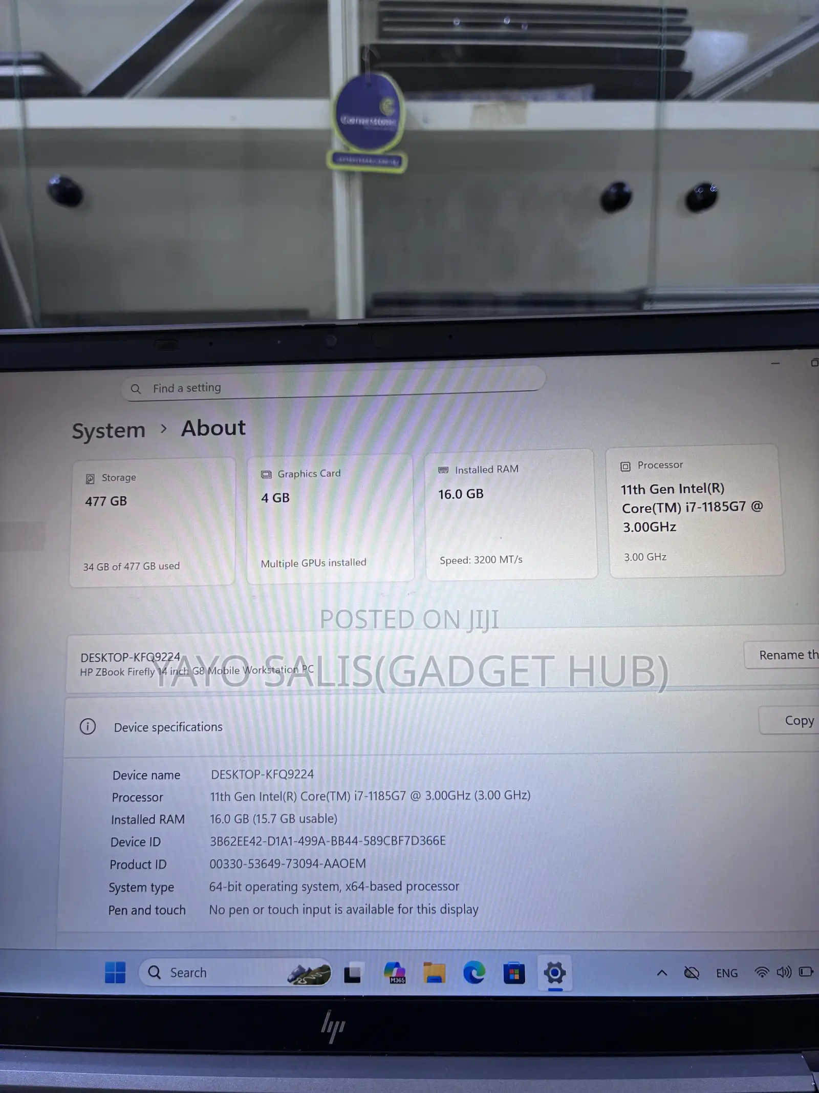 Laptop HP ZBook Firefly G8 16GB Intel Core i7 SSD 256GB