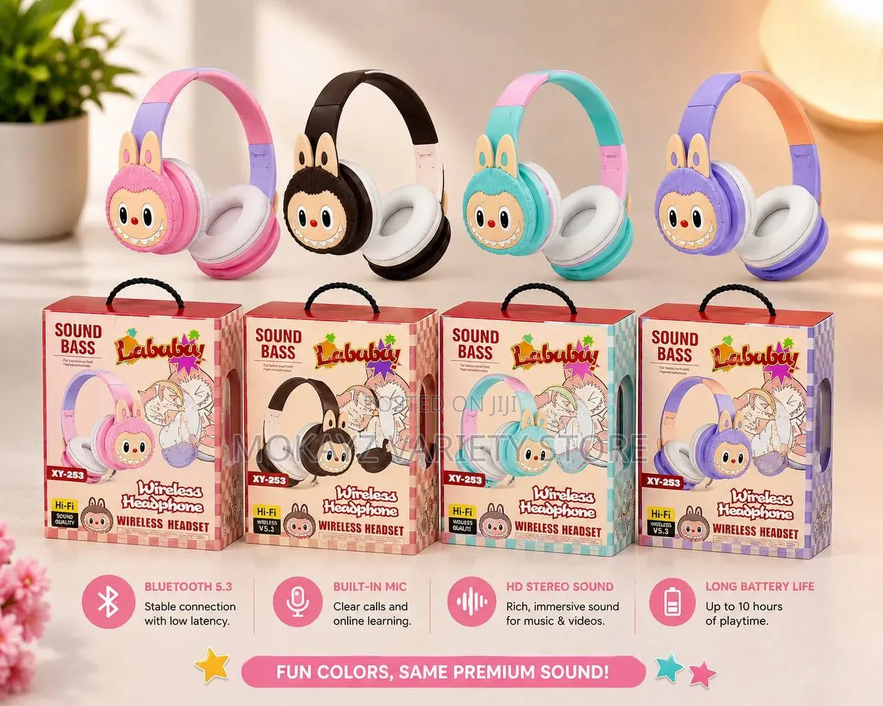 Kids’ Premium Labubu Character Wireless Headphones