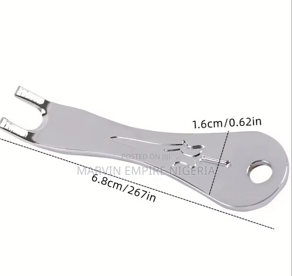 1pc Silvery Metal Acoustic Guitar Peg Removal With Hook Hole