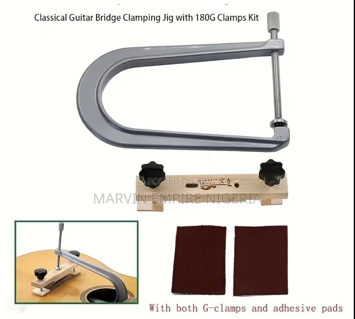 Aluminum Alloy Acoustic Guitar Bridge Repair Tool 180G Clamp Bond