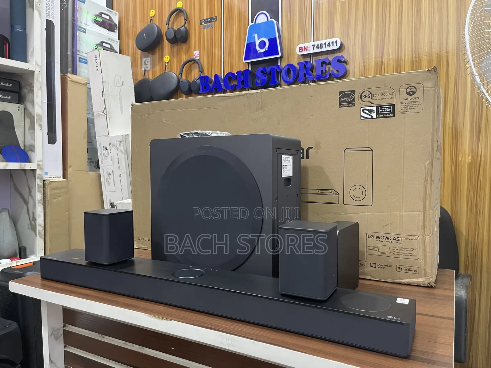 LG S80QR Wireless 5.1.3CH Wireless Soundbar With Rear Speakers