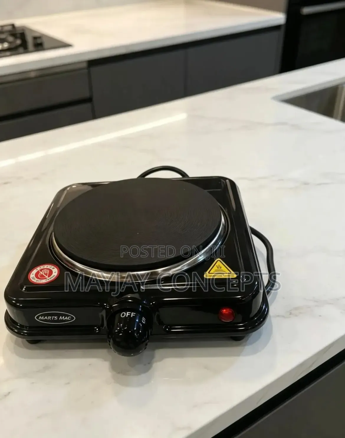 MARTS MAC 1000W Single Hot Plate | Portable Electric Cooker