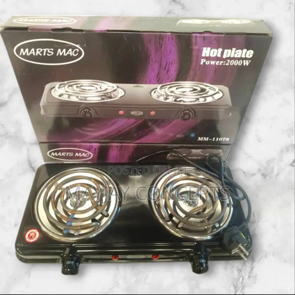 MARTS MAC MM-11078 2000W Double Electric Hot Plate-Fast Cooking Power