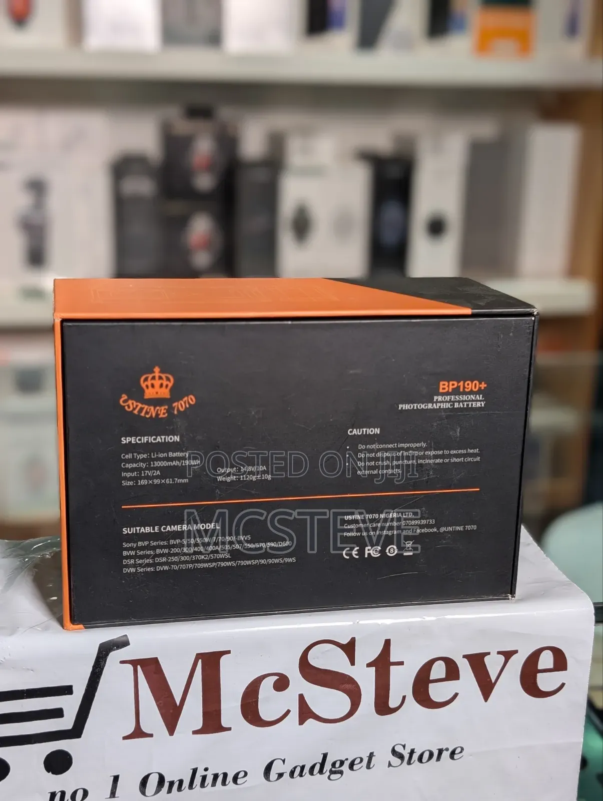 Ustine 7070 BP190+ 13000mAh v-Mount Professional Photographic Battery