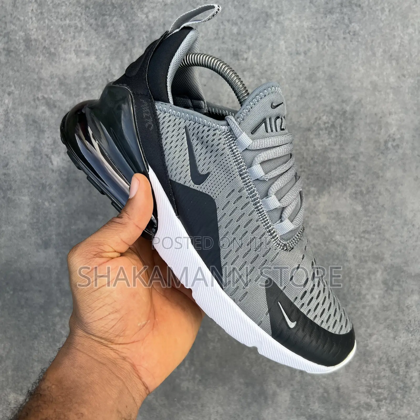 Original Nike Air Max 270 Grey Black White Accents
