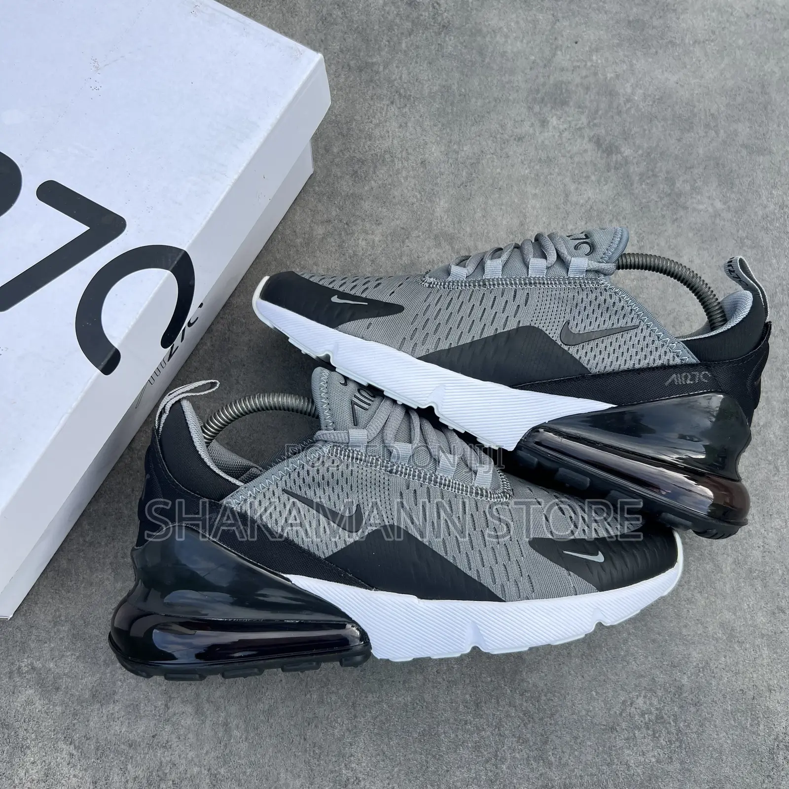 Original Nike Air Max 270 Grey Black White Accents