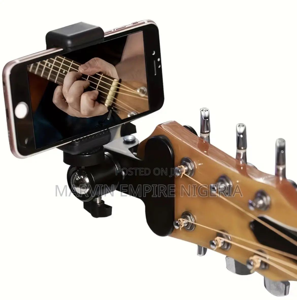 Portable Guitar Phone Holder Live Streaming Recording Instrument Clamp