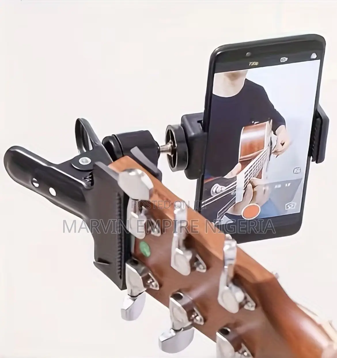 Portable Guitar Phone Holder Live Streaming Recording Instrument Clamp