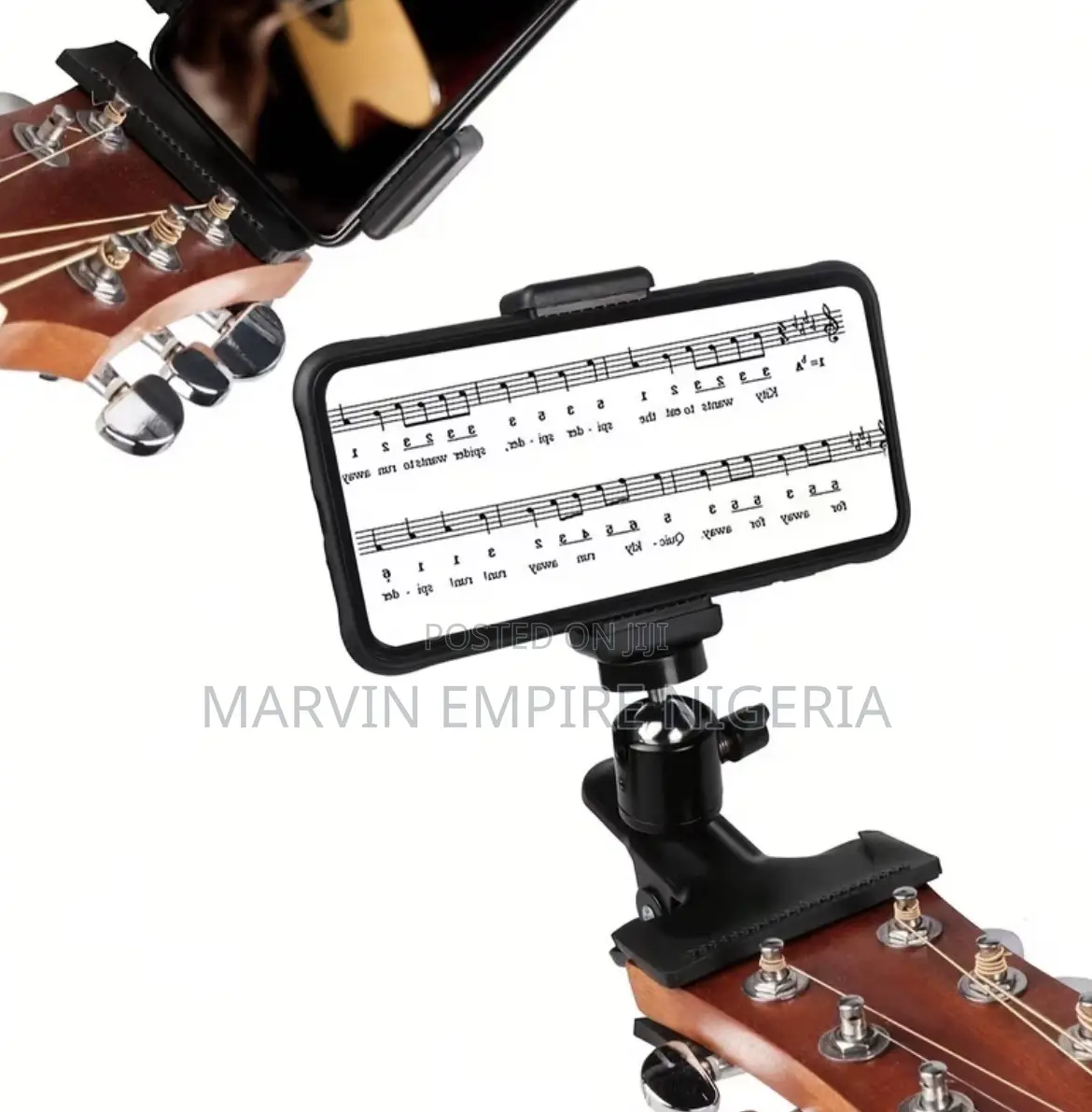 Portable Guitar Phone Holder Live Streaming Recording Instrument Clamp