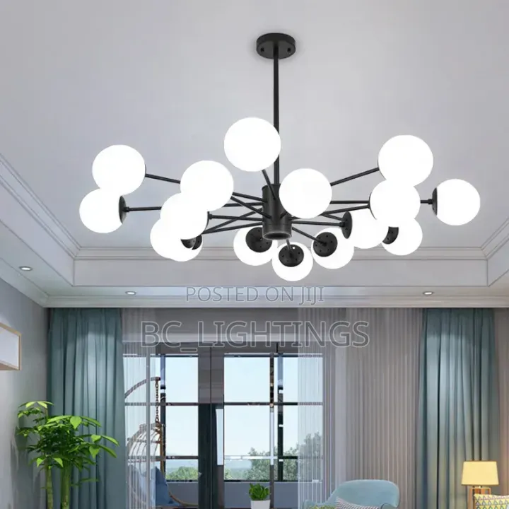 Modern Luxury Frosted Glass Chandelier Light by 16 Glass