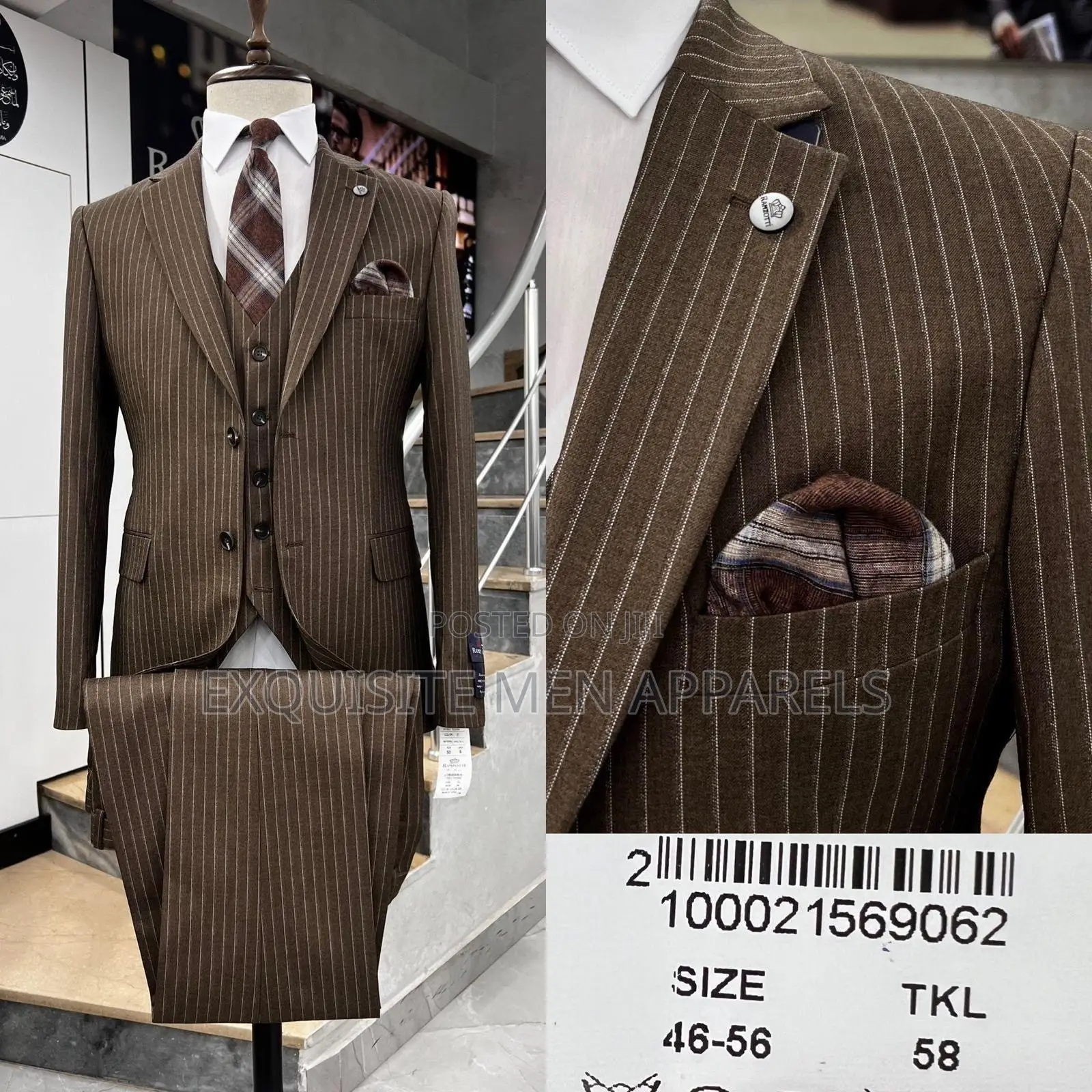 Formal Bespoke Corporate Excellent Stripe Fabric Turkish Men Suit