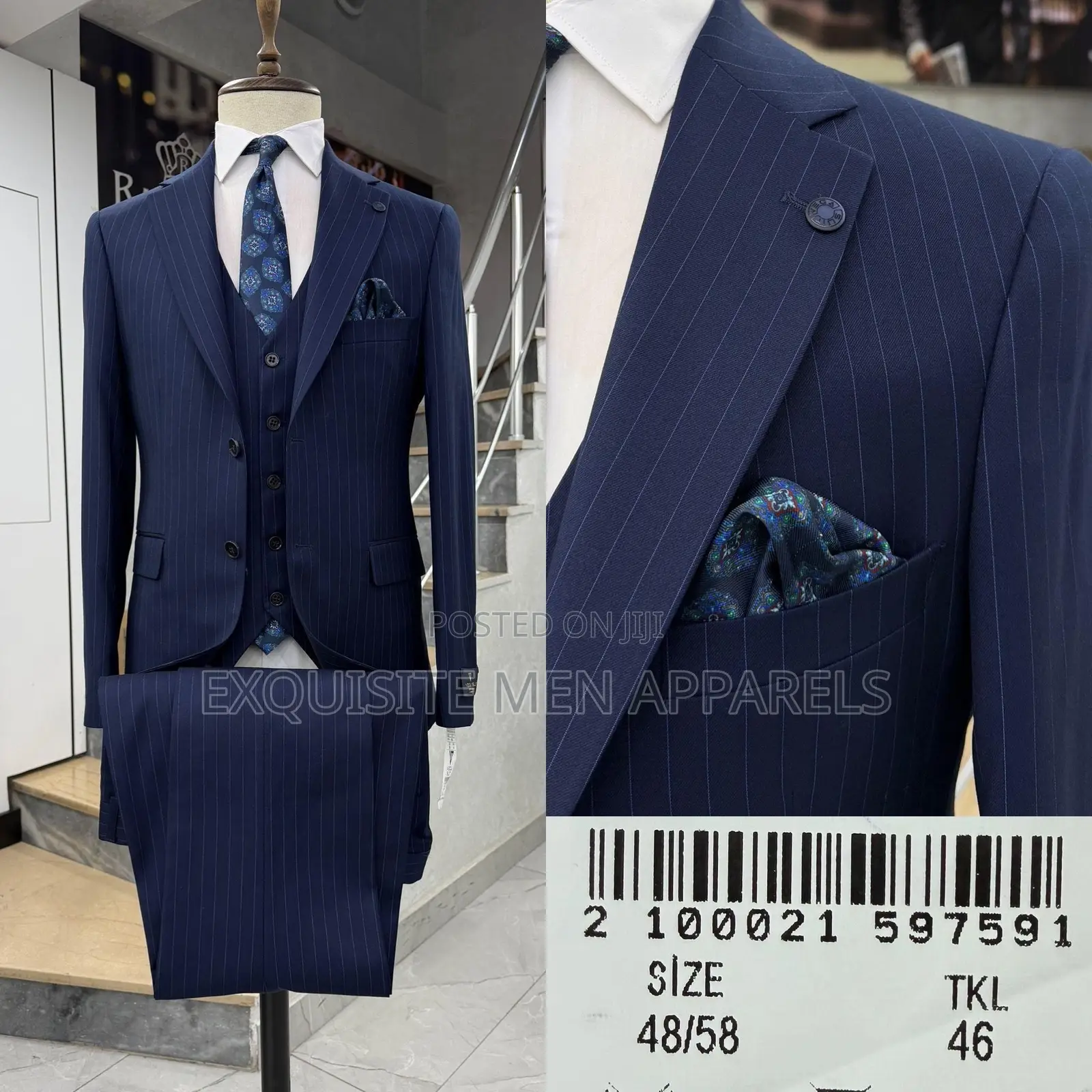 Formal Bespoke Corporate Excellent Stripe Fabric Turkish Men Suit