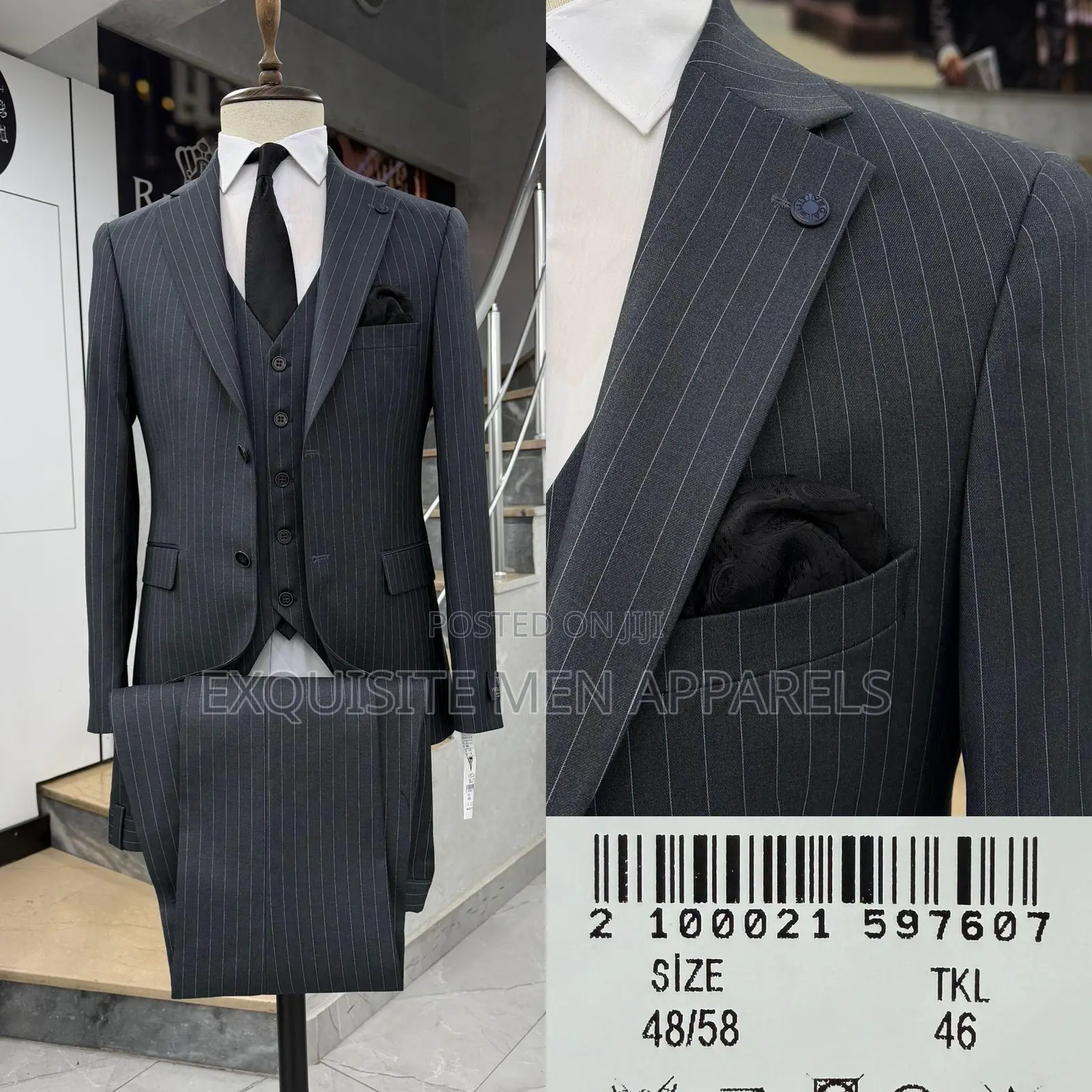 Formal Bespoke Corporate Excellent Stripe Fabric Turkish Men Suit