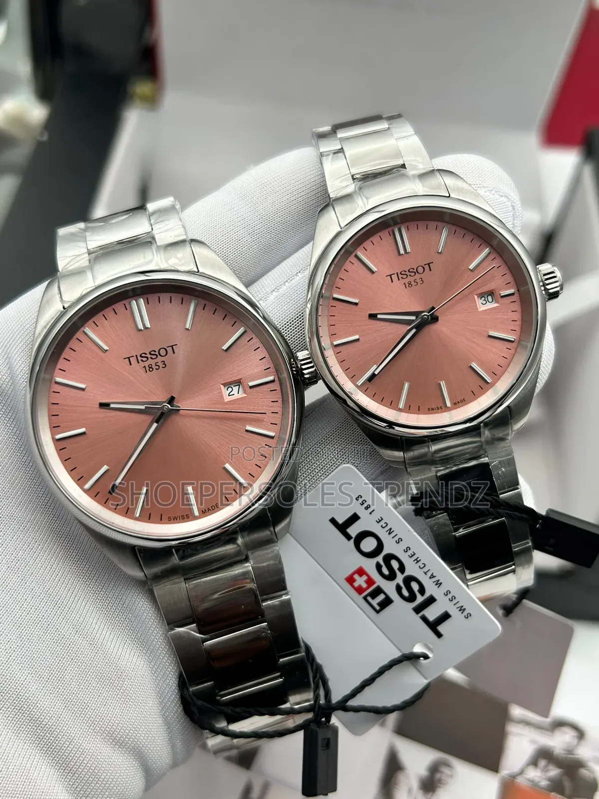 Tissot His and Her Chain Wristwatches