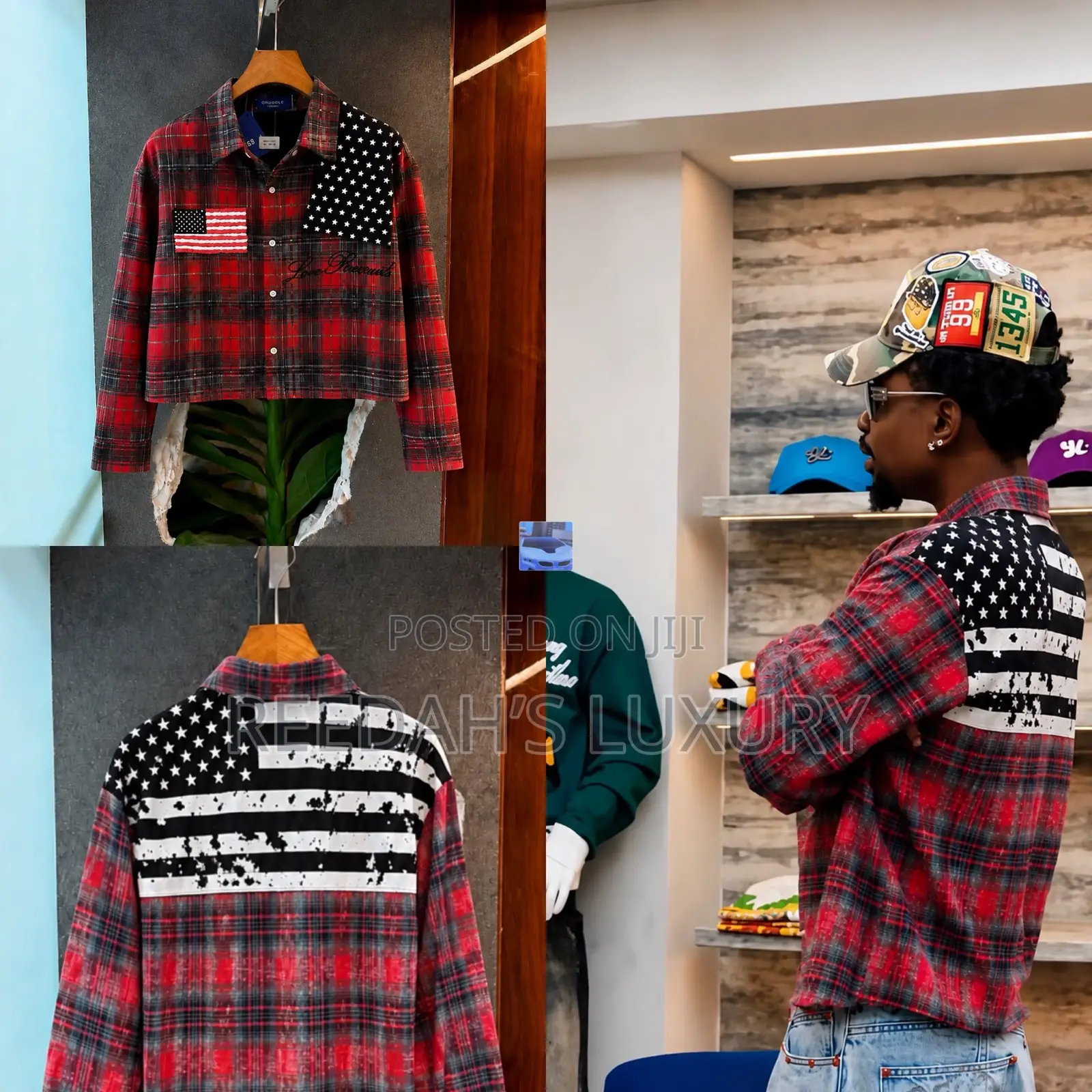 Men’s Graphic Plaid Over Shirt