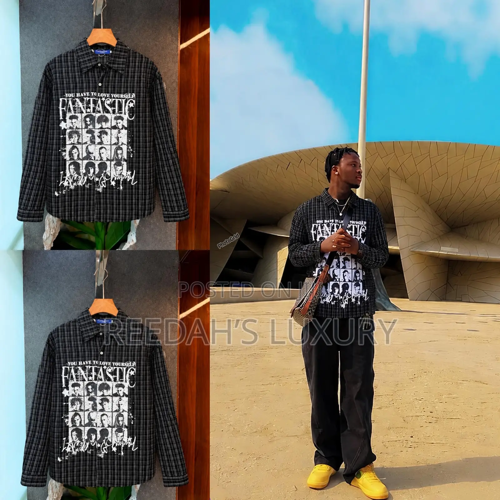 Men’s Graphic Plaid Over Shirt