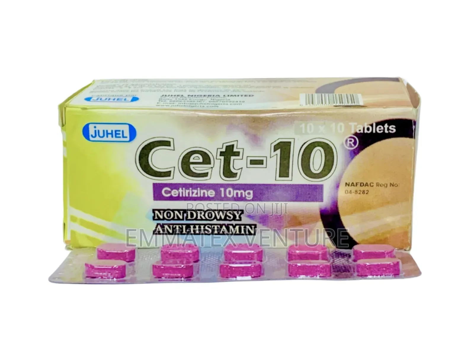 Cet-10 Tablets (Cetirizine) X100