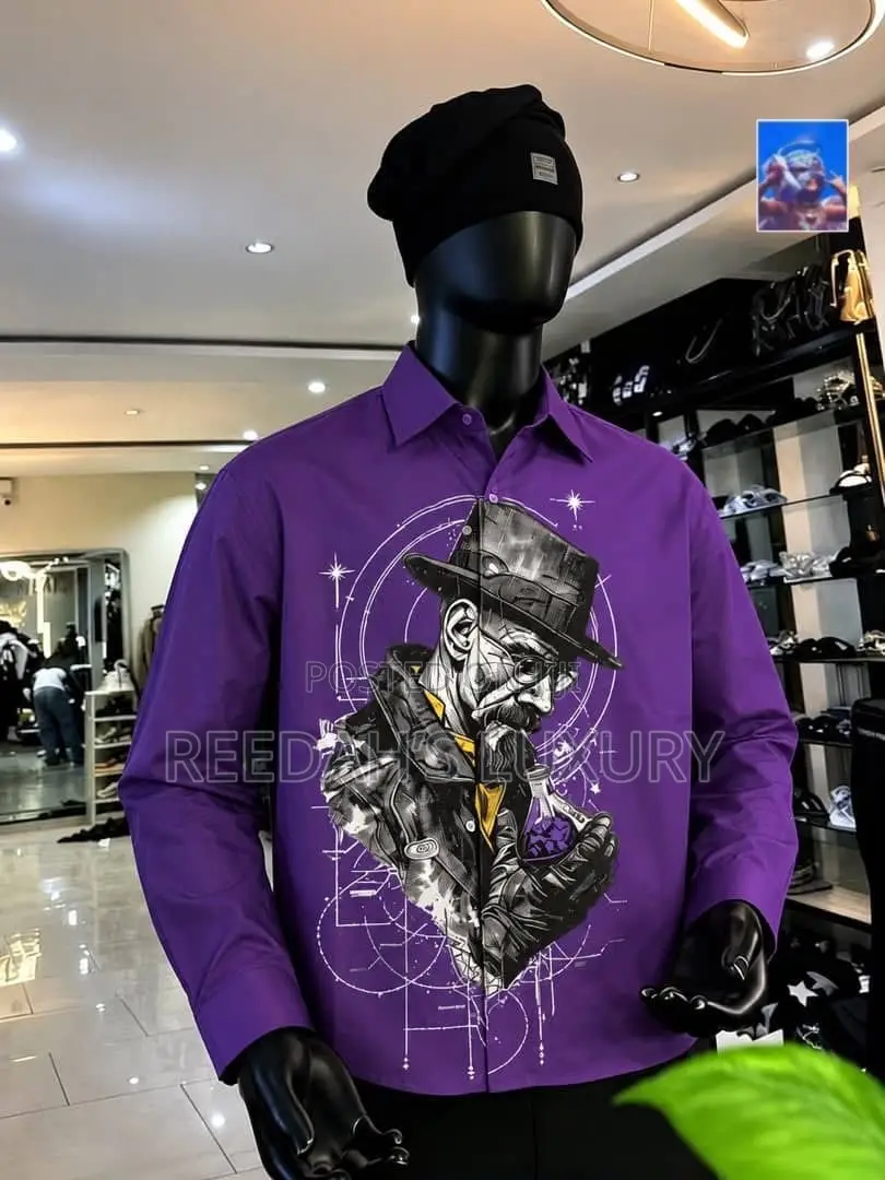 Men’s Embroidered Hem Shirt