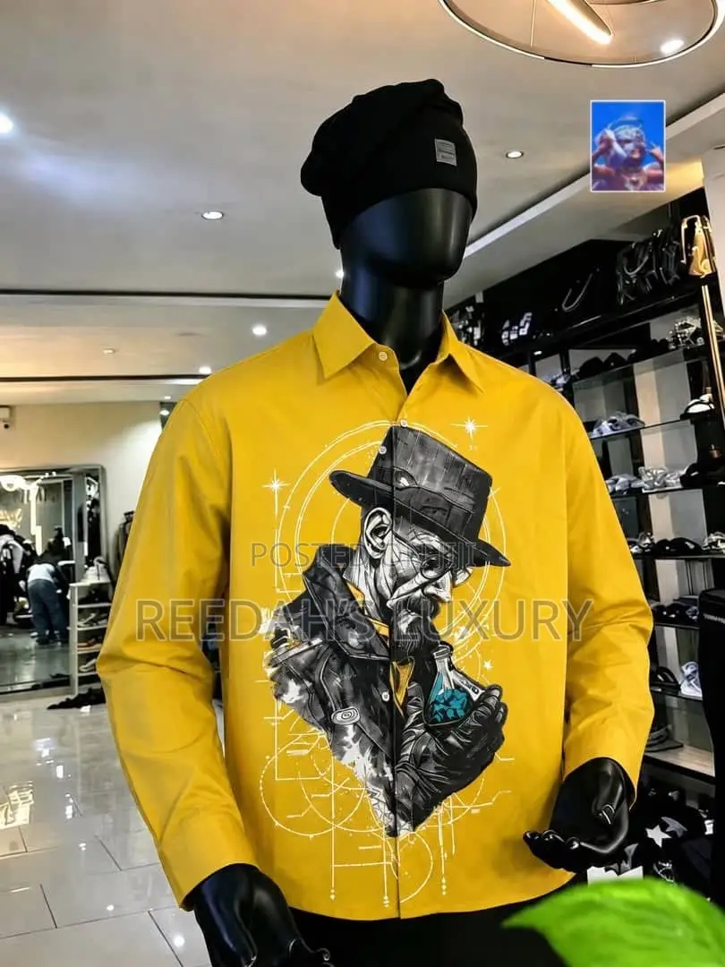 Men’s Embroidered Hem Shirt