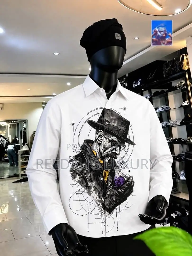 Men’s Embroidered Hem Shirt